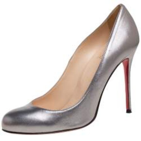 Christian Louboutin FiFi Stilettos in Silver 39.5 - Picture 1 of 12
